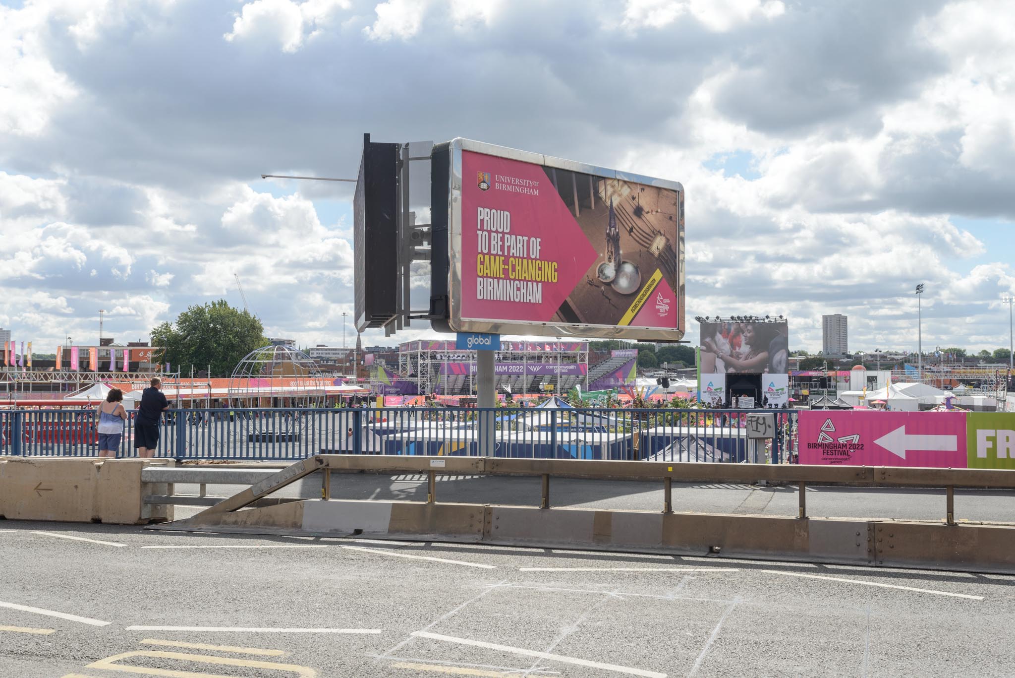 Large billboard advertising the Commonwealth Games in Birmingham